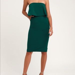 Lulus green/emerald dress Large